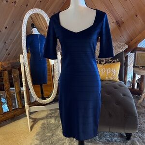 Bisou Bisou Deep Blue Mini Dress